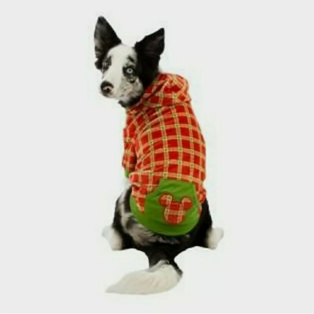 Disney Pets Winter Mickey Fleece Hoodie L …